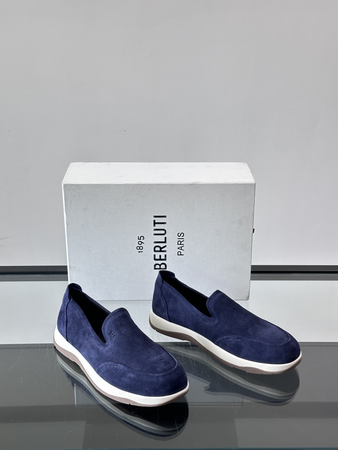 Berlut* 布鲁提 男士一脚蹬高端休闲鞋，官方最新新款 进口牛反绒材质 内里进口小牛皮 纯橡胶轻底 