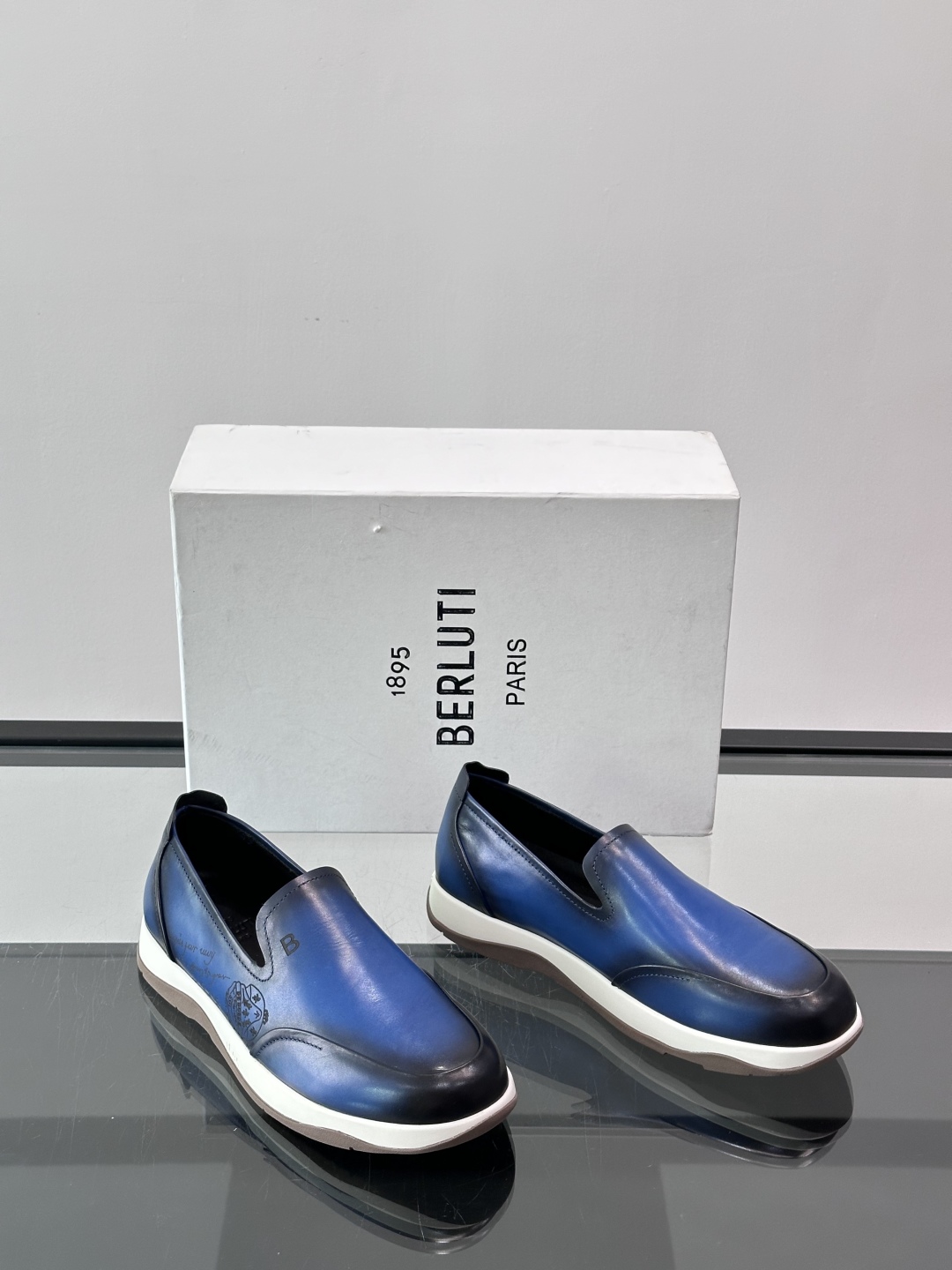 Berlut* 布鲁提 男士一脚蹬高端休闲鞋，官方最新新款 进口牛反绒材质 内里进口小牛皮 纯橡胶轻底 