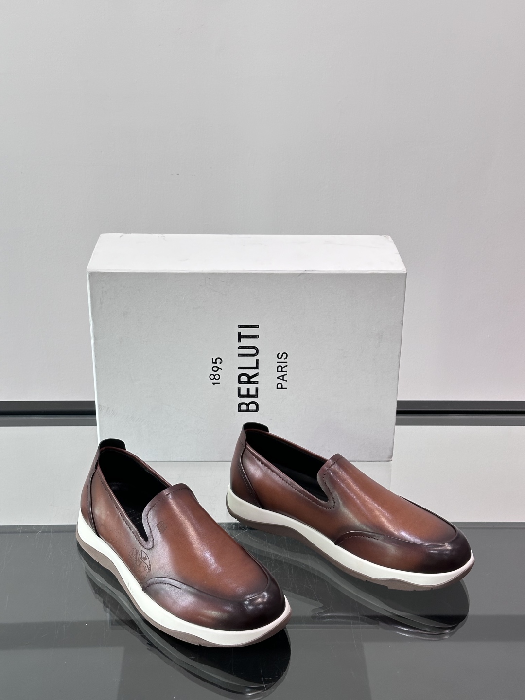 Berlut* 布鲁提 男士一脚蹬高端休闲鞋，官方最新新款 进口牛反绒材质 内里进口小牛皮 纯橡胶轻底 