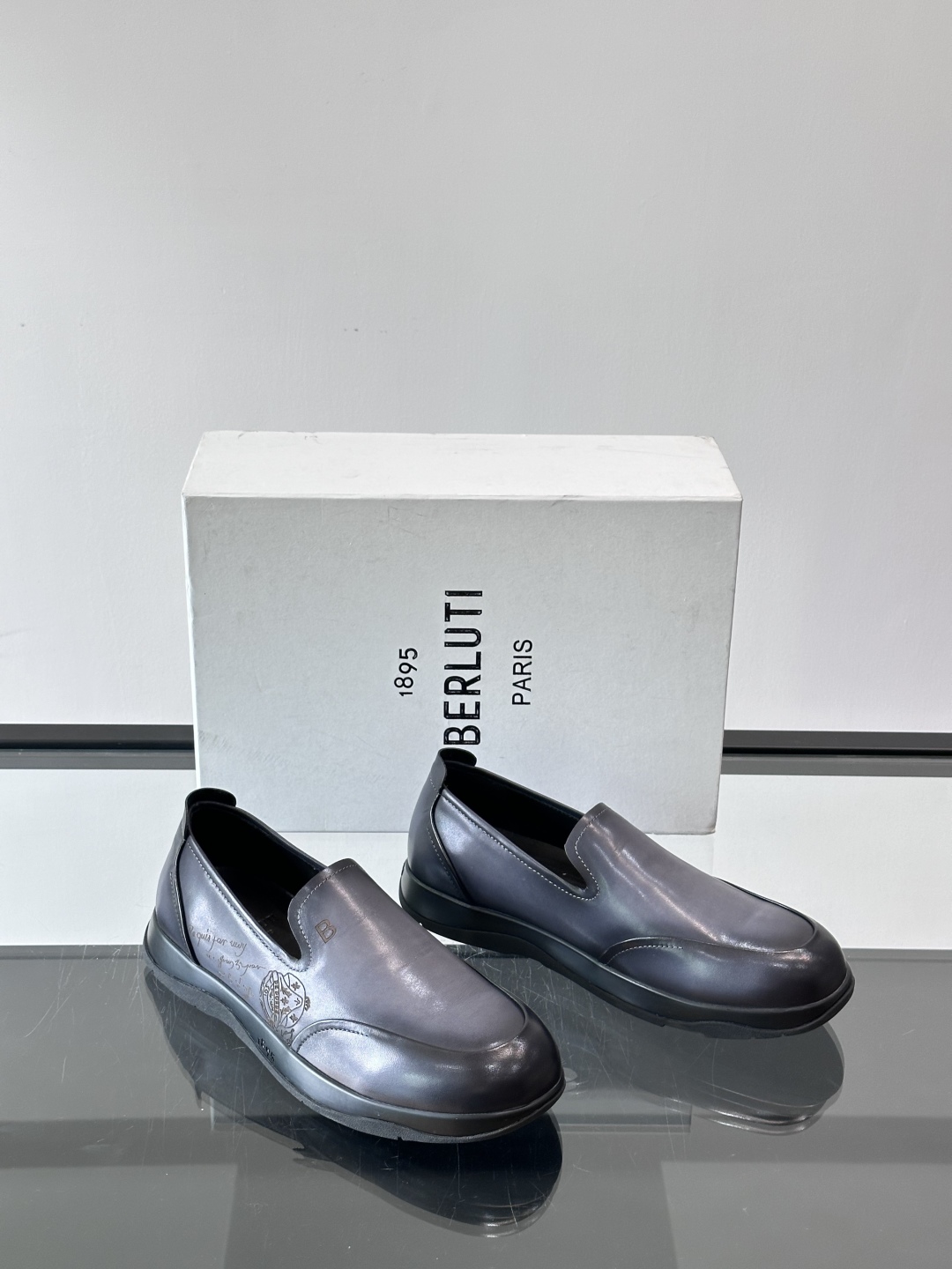 Berlut* 布鲁提 男士一脚蹬高端休闲鞋，官方最新新款 进口牛反绒材质 内里进口小牛皮 纯橡胶轻底 