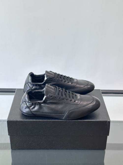 Prada Men's Black Leather Driving Shoes - Comfort, Style, and Durability