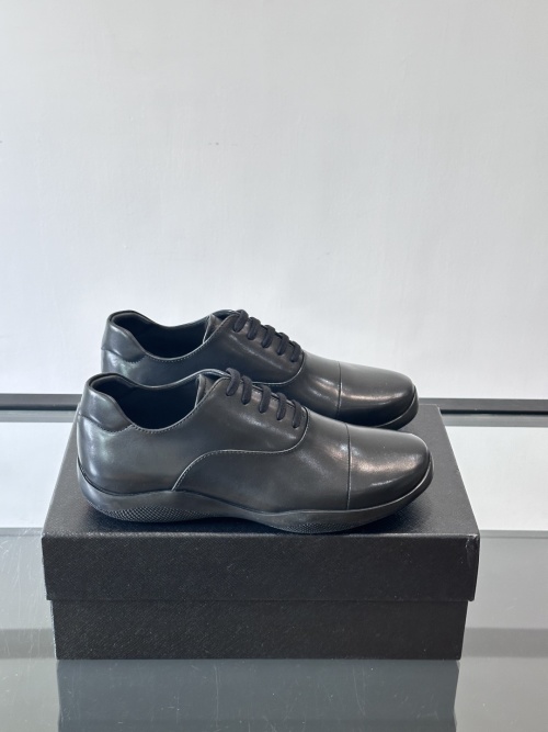 Prada Men's Premium Leather Lace-Up Sneakers - Stylish Comfort & Durability 1 Prada Men's Premium Leather Lace-Up Sneakers - Stylish Comfort & Durability