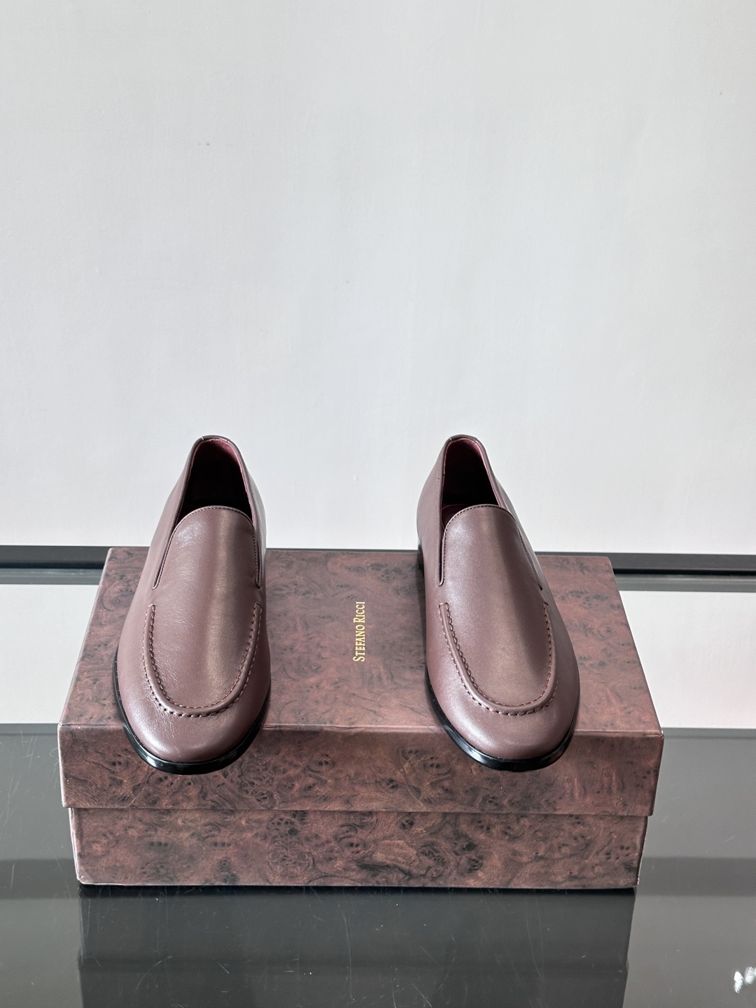 Stefano Ricci 史蒂芬高端奢侈品牌，男士乐福鞋👞，原版牛皮，质感高端细腻，内里全小牛皮面料，