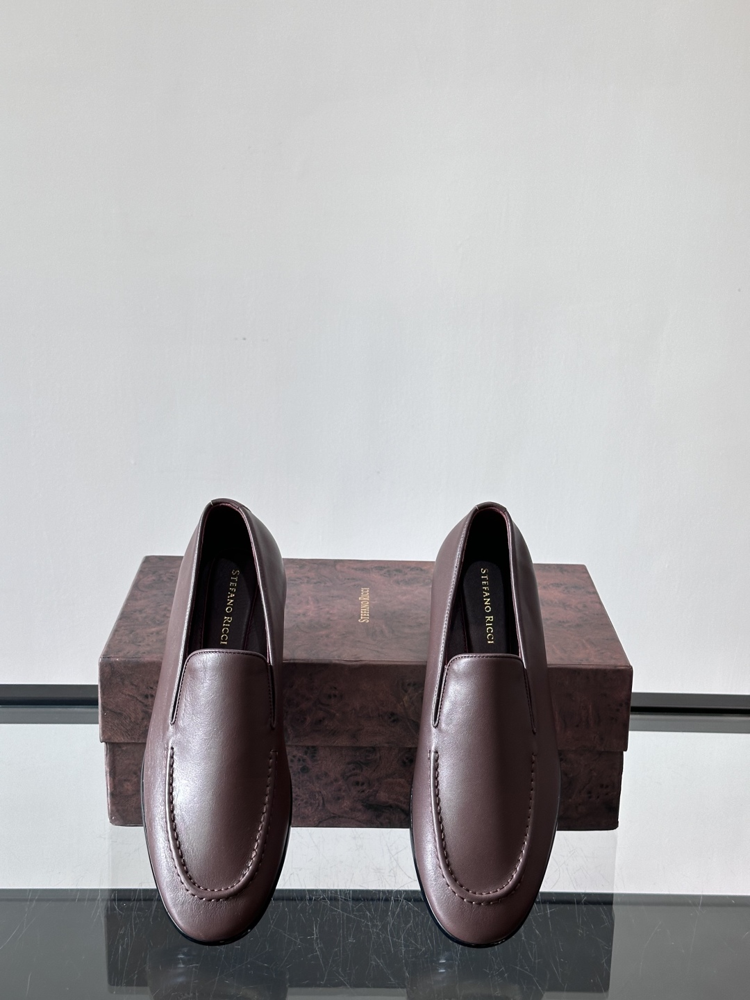 Stefano Ricci 史蒂芬高端奢侈品牌，男士乐福鞋👞，原版牛皮，质感高端细腻，内里全小牛皮面料，