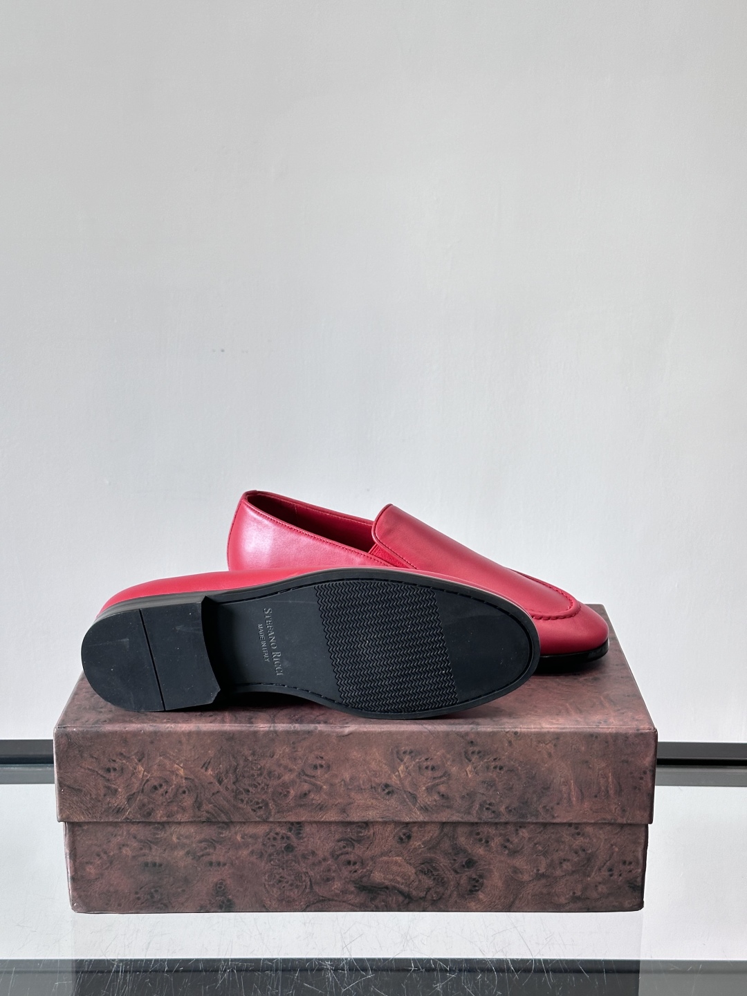 Stefano Ricci 史蒂芬高端奢侈品牌，男士乐福鞋👞，原版牛皮，质感高端细腻，内里全小牛皮面料，