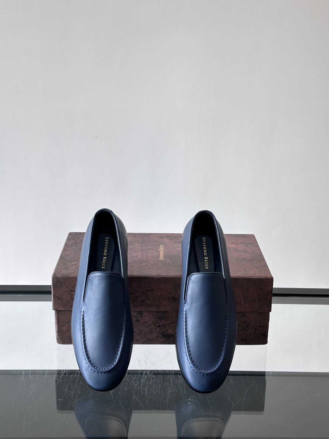 Stefano Ricci 史蒂芬高端奢侈品牌，男士乐福鞋👞，原版牛皮，质感高端细腻，内里全小牛皮面料，