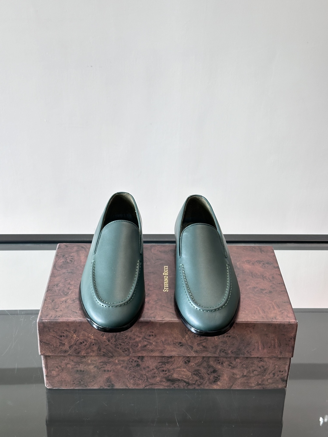 Stefano Ricci 史蒂芬高端奢侈品牌，男士乐福鞋👞，原版牛皮，质感高端细腻，内里全小牛皮面料，