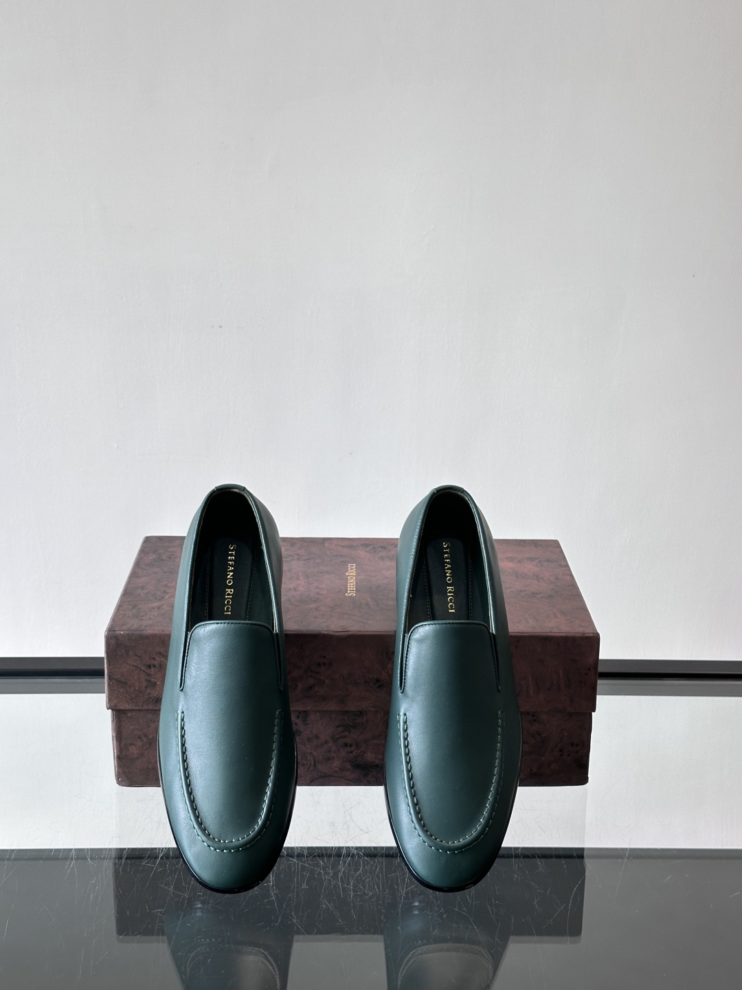 Stefano Ricci 史蒂芬高端奢侈品牌，男士乐福鞋👞，原版牛皮，质感高端细腻，内里全小牛皮面料，
