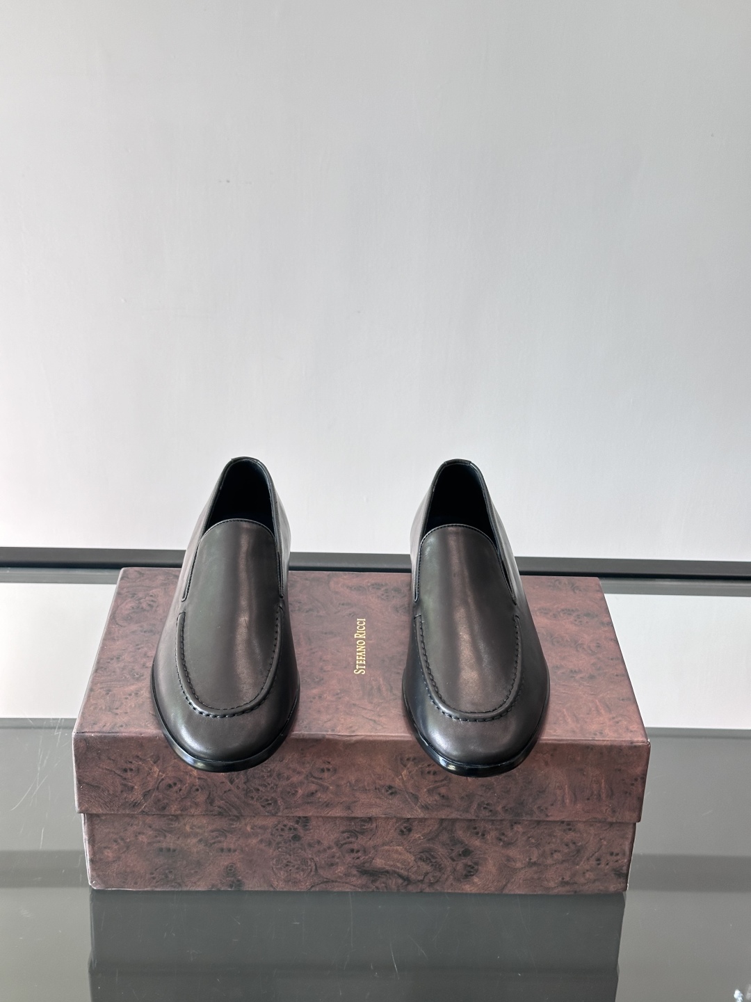 Stefano Ricci 史蒂芬高端奢侈品牌，男士乐福鞋👞，原版牛皮，质感高端细腻，内里全小牛皮面料，