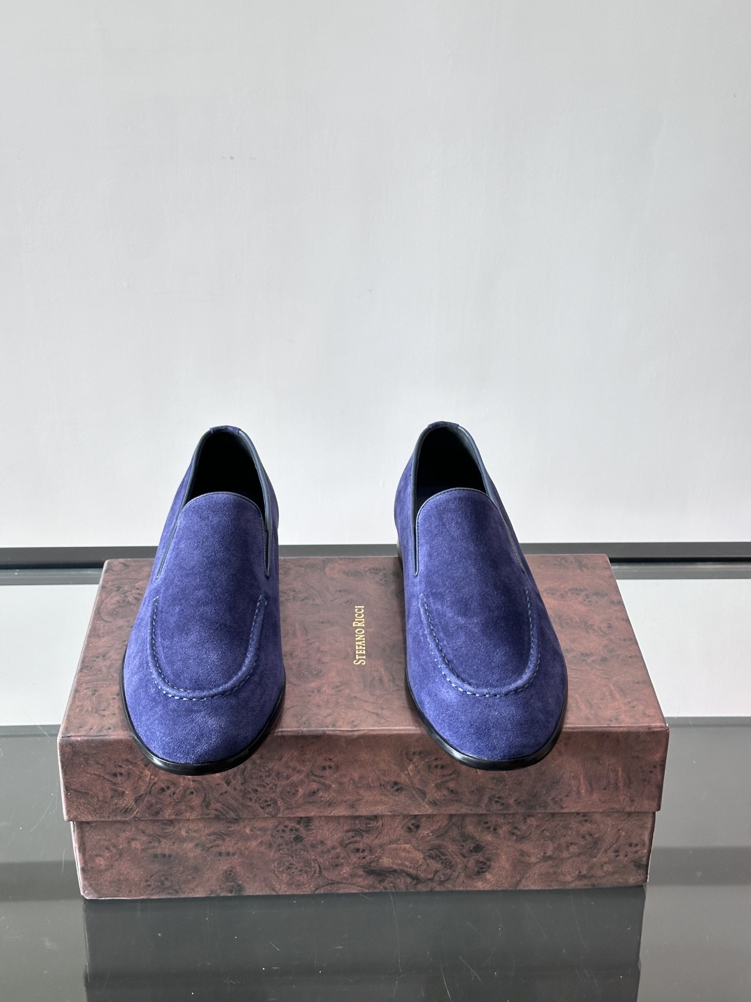 Stefano Ricci 史蒂芬高端奢侈品牌，男士乐福鞋👞，原版牛皮，质感高端细腻，内里全小牛皮面料，