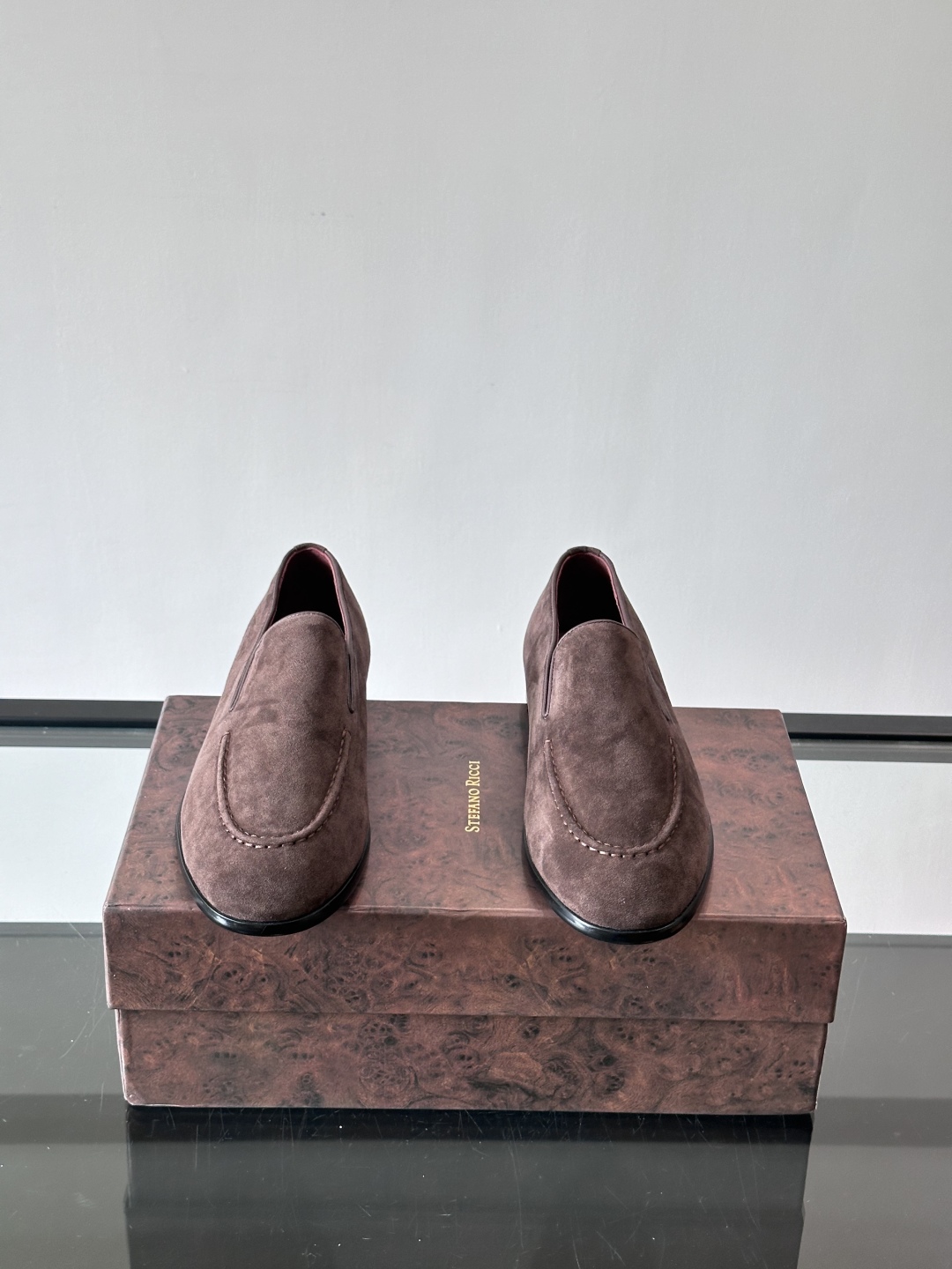 Stefano Ricci 史蒂芬高端奢侈品牌，男士乐福鞋👞，原版牛皮，质感高端细腻，内里全小牛皮面料，