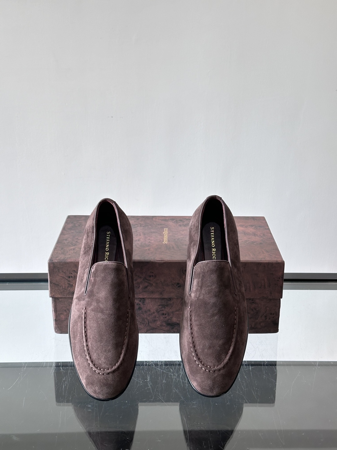 Stefano Ricci 史蒂芬高端奢侈品牌，男士乐福鞋👞，原版牛皮，质感高端细腻，内里全小牛皮面料，