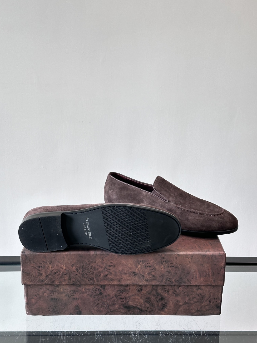 Stefano Ricci 史蒂芬高端奢侈品牌，男士乐福鞋👞，原版牛皮，质感高端细腻，内里全小牛皮面料，