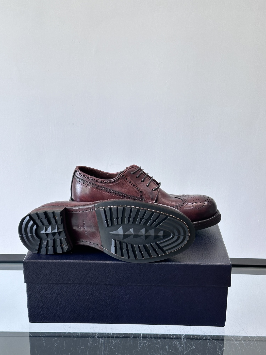 Prad* 男士水洗马皮🐎手工乐福鞋👞，猛货！水洗真皮夹层中底搭配橡胶外底皮鞋，款式新颖时尚，繁复鞋面里