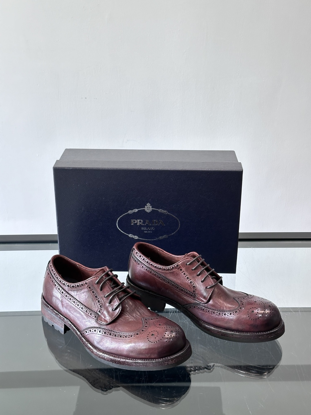 Prad* 男士水洗马皮🐎手工乐福鞋👞，猛货！水洗真皮夹层中底搭配橡胶外底皮鞋，款式新颖时尚，繁复鞋面里