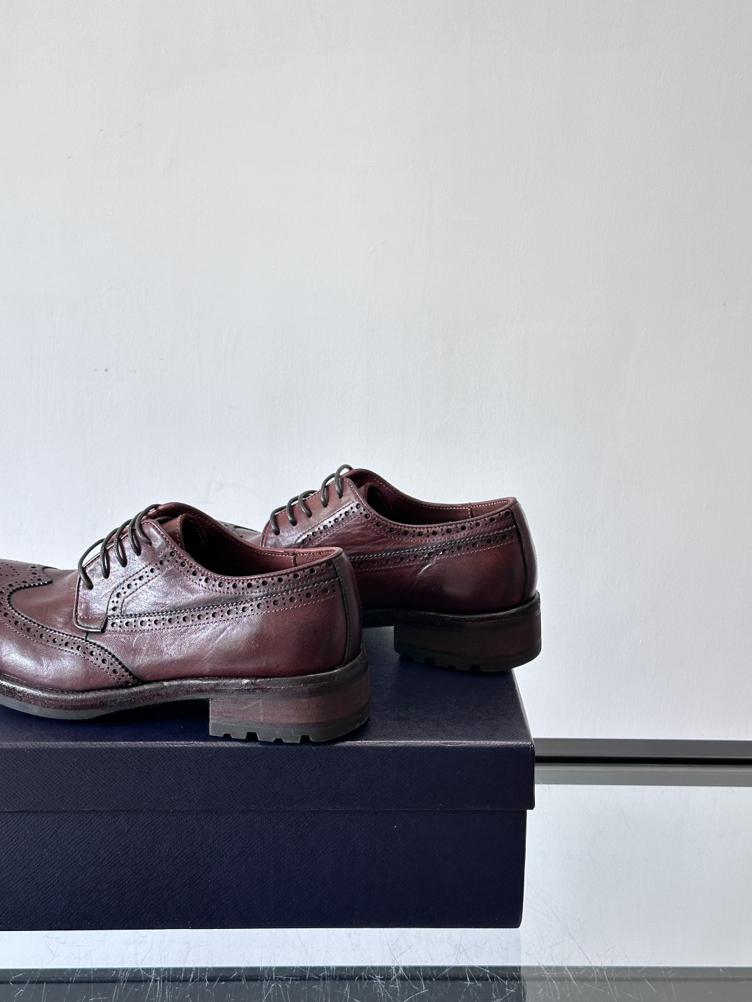 Prad* 男士水洗马皮🐎手工乐福鞋👞，猛货！水洗真皮夹层中底搭配橡胶外底皮鞋，款式新颖时尚，繁复鞋面里