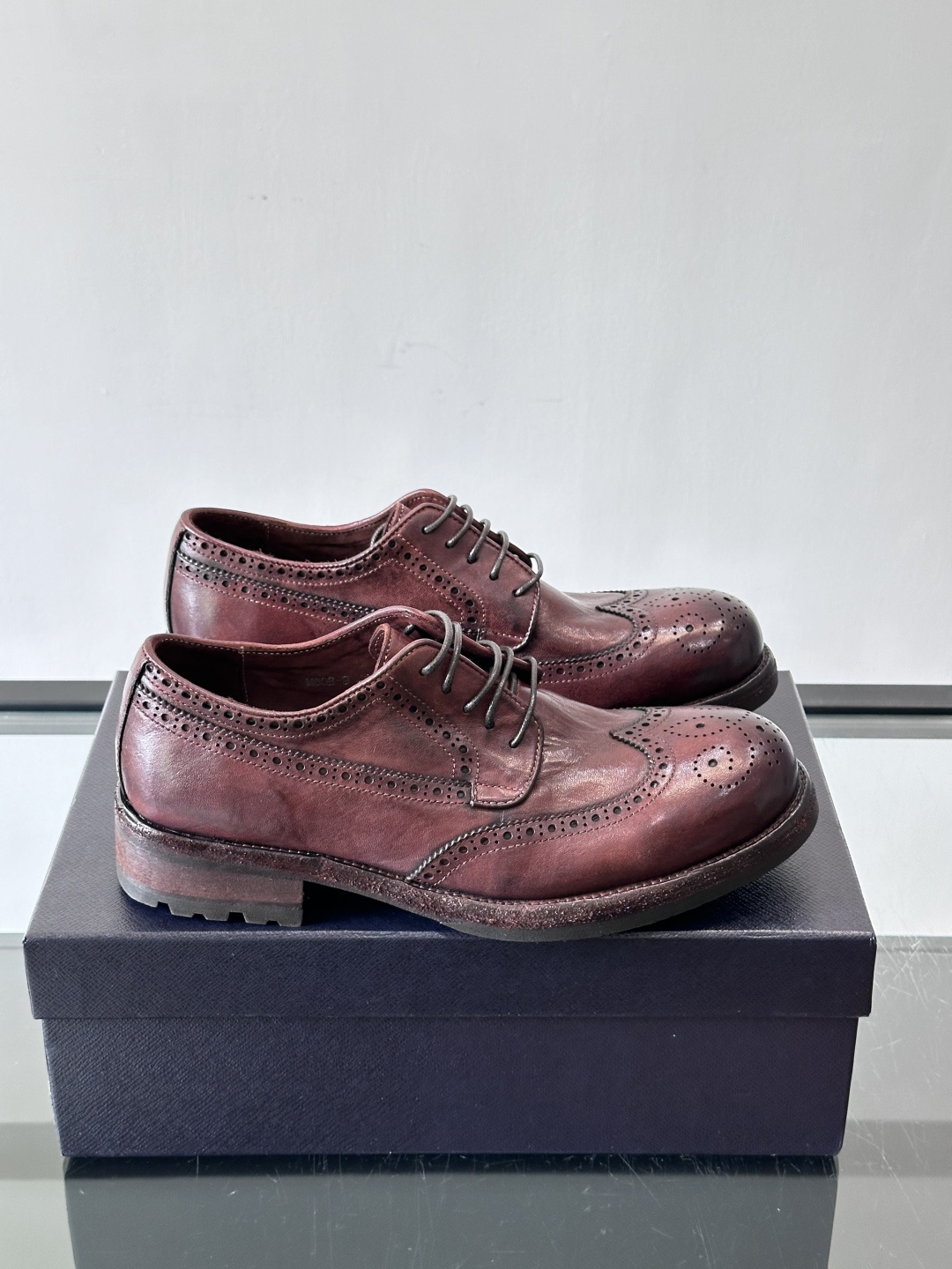 Prad* 男士水洗马皮🐎手工乐福鞋👞，猛货！水洗真皮夹层中底搭配橡胶外底皮鞋，款式新颖时尚，繁复鞋面里