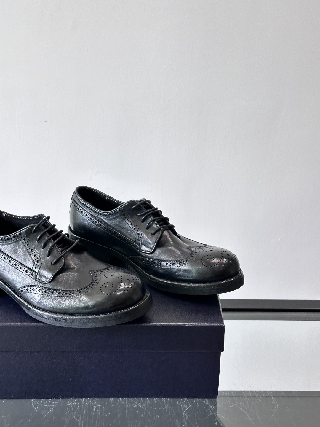 Prad* 男士水洗马皮🐎手工乐福鞋👞，猛货！水洗真皮夹层中底搭配橡胶外底皮鞋，款式新颖时尚，繁复鞋面里