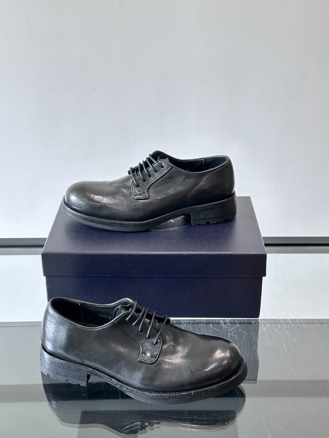 Prad* 男士水洗马皮🐎手工乐福鞋👞，猛货！水洗真皮夹层中底搭配橡胶外底皮鞋，款式新颖时尚，繁复鞋面里