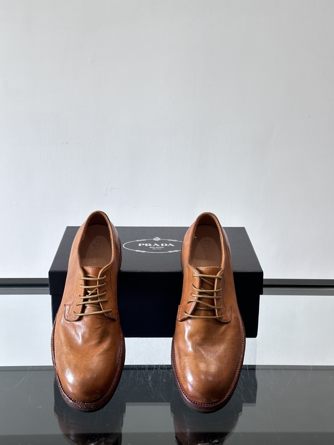 Prad* 男士水洗马皮🐎手工乐福鞋👞，猛货！水洗真皮夹层中底搭配橡胶外底皮鞋，款式新颖时尚，繁复鞋面里