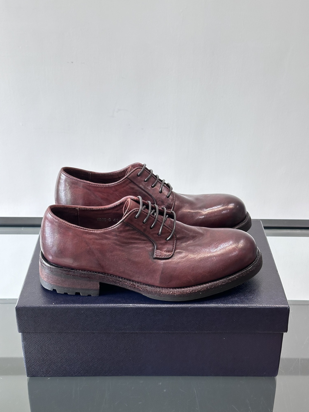 Prad* 男士水洗马皮🐎手工乐福鞋👞，猛货！水洗真皮夹层中底搭配橡胶外底皮鞋，款式新颖时尚，繁复鞋面里