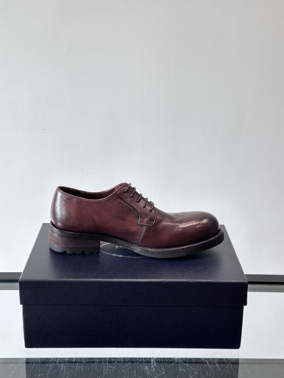 Prad* 男士水洗马皮🐎手工乐福鞋👞，猛货！水洗真皮夹层中底搭配橡胶外底皮鞋，款式新颖时尚，繁复鞋面里