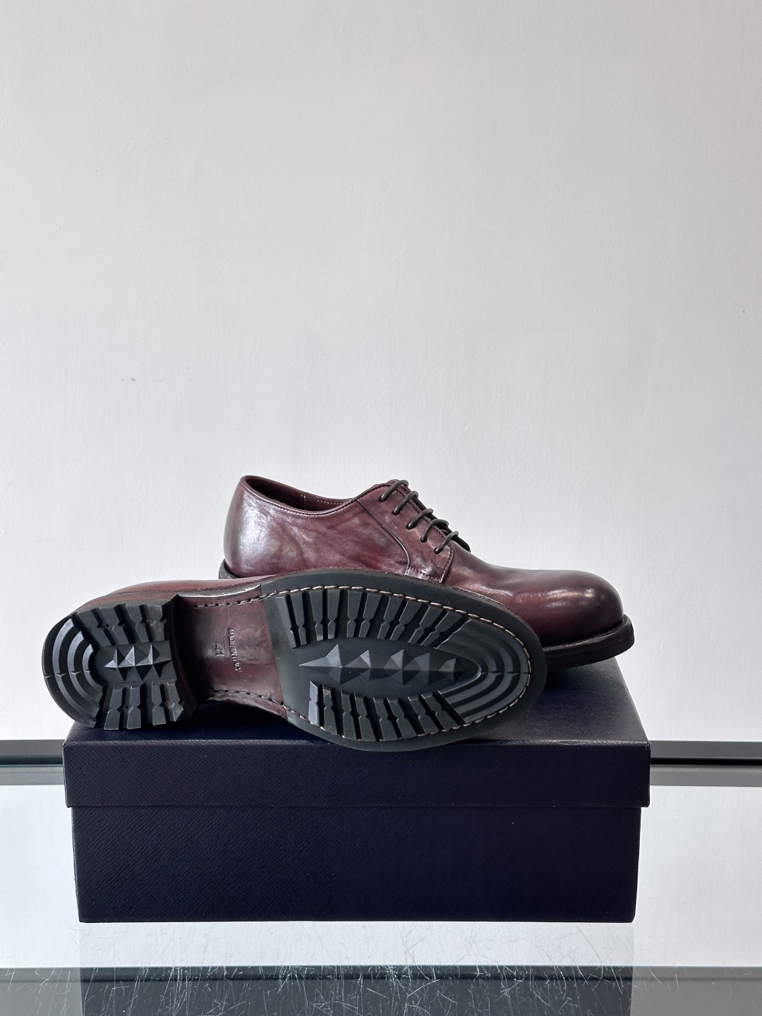 Prad* 男士水洗马皮🐎手工乐福鞋👞，猛货！水洗真皮夹层中底搭配橡胶外底皮鞋，款式新颖时尚，繁复鞋面里