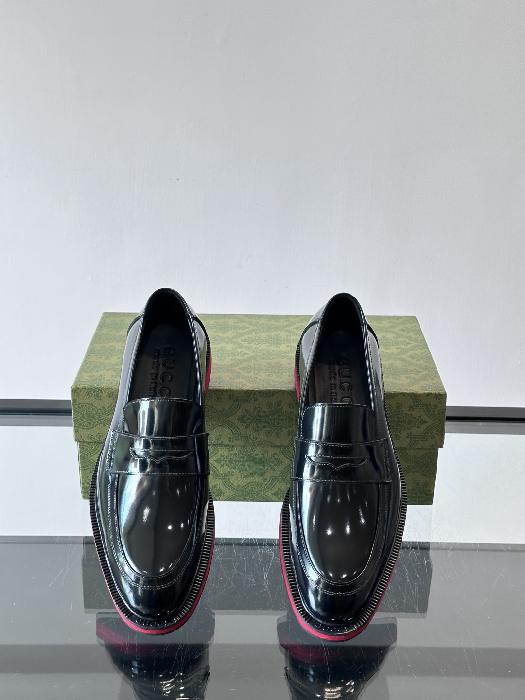 ◾️▫️G家原单男士正装休闲皮鞋，防滑橡胶大底！高端大气，私家开模定制原版品牌五金扣装饰，小牛皮透气内里