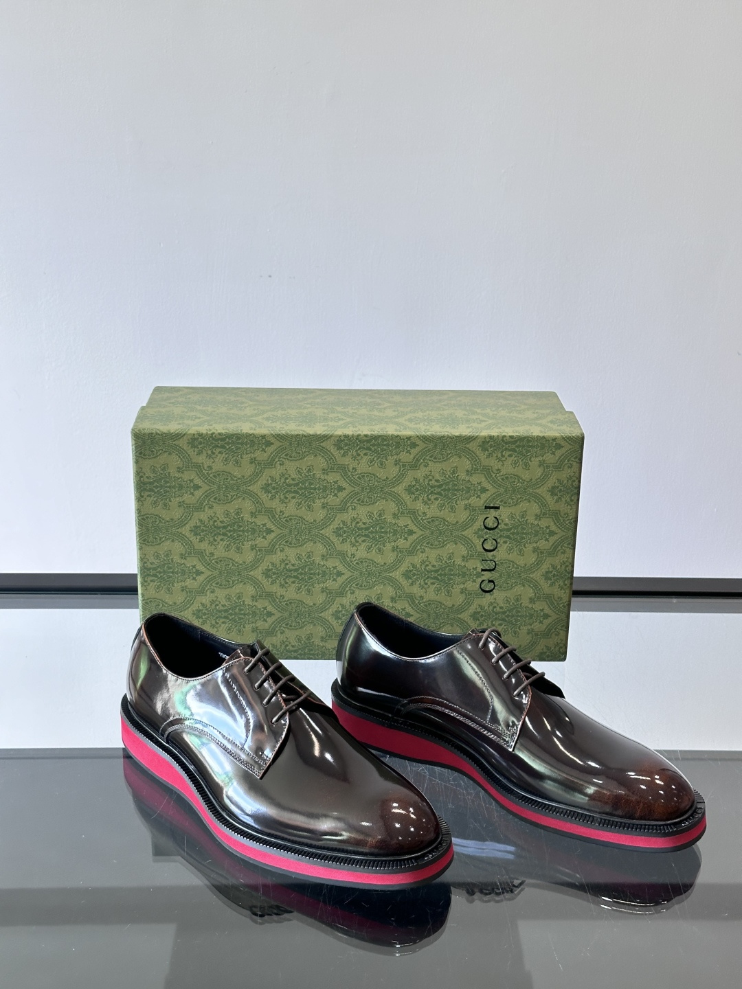 ◾️▫️G家原单男士正装休闲皮鞋，防滑橡胶大底！高端大气，私家开模定制原版品牌五金扣装饰，小牛皮透气内里