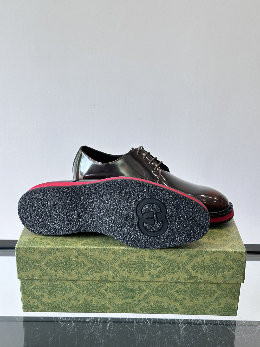 ◾️▫️G家原单男士正装休闲皮鞋，防滑橡胶大底！高端大气，私家开模定制原版品牌五金扣装饰，小牛皮透气内里