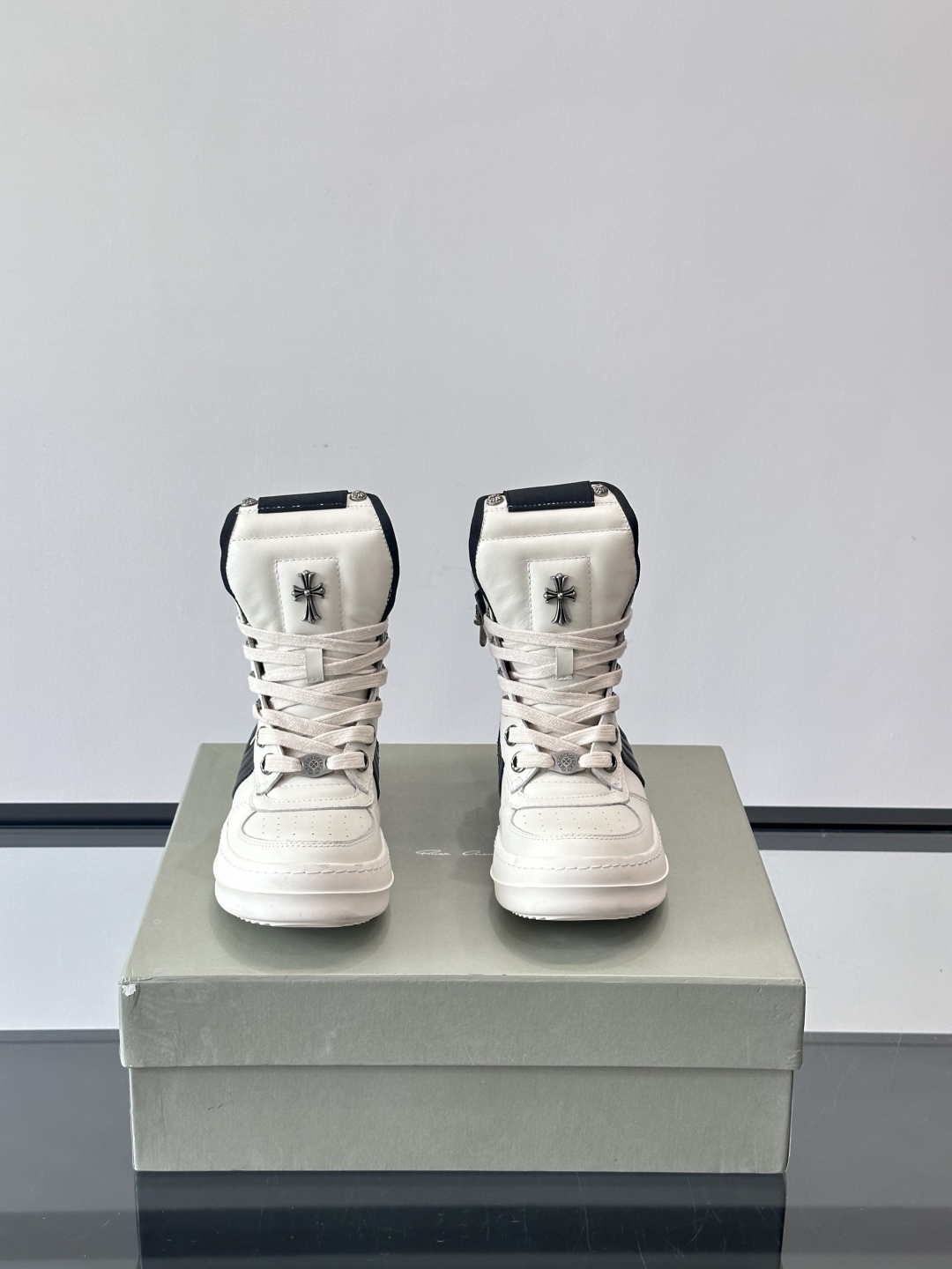 Rick Owens Chrome Hearts High-Top Sneakers - Black & White, Iconic Design 3 cmp i1761413733717 5332 0 1