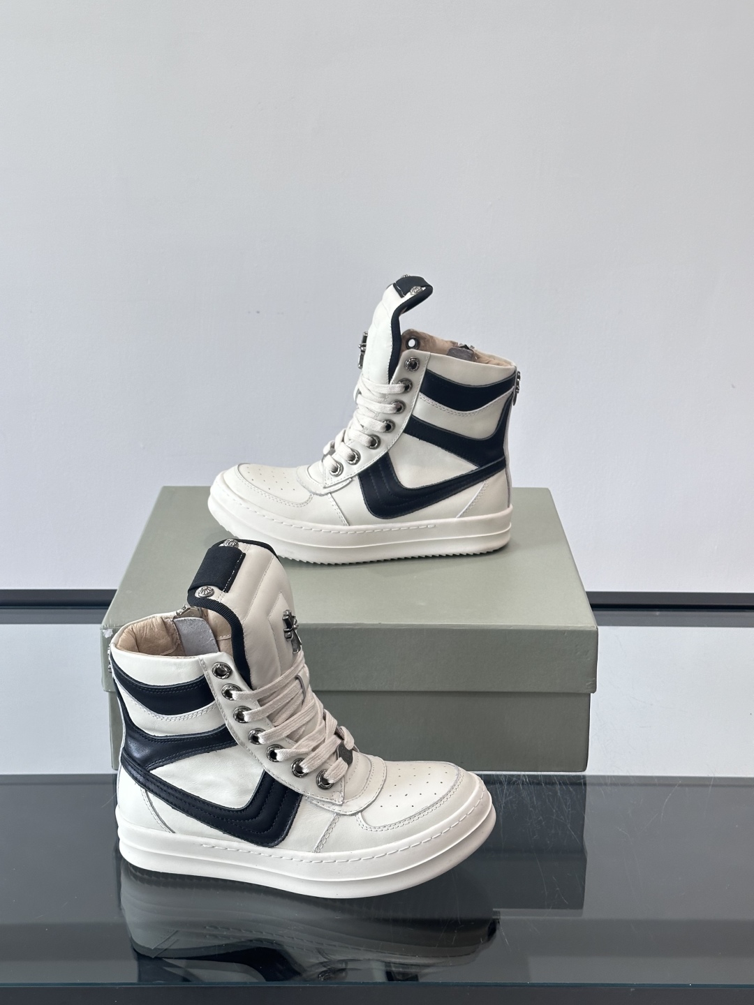 Rick Owens Chrome Hearts High-Top Sneakers - Black & White, Iconic Design 5 cmp i1761413733717 7361 0 3