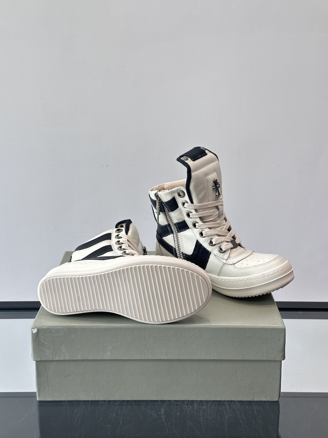 Rick Owens Chrome Hearts High-Top Sneakers - Black & White, Iconic Design 10 cmp i1761413733717 9589 0 8