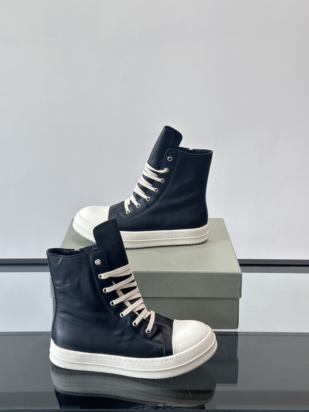Rick Owens High-Top Sneakers: Black Leather Platform Shoes for Men & Women 5 cmp i1761417082843 9205 0 3