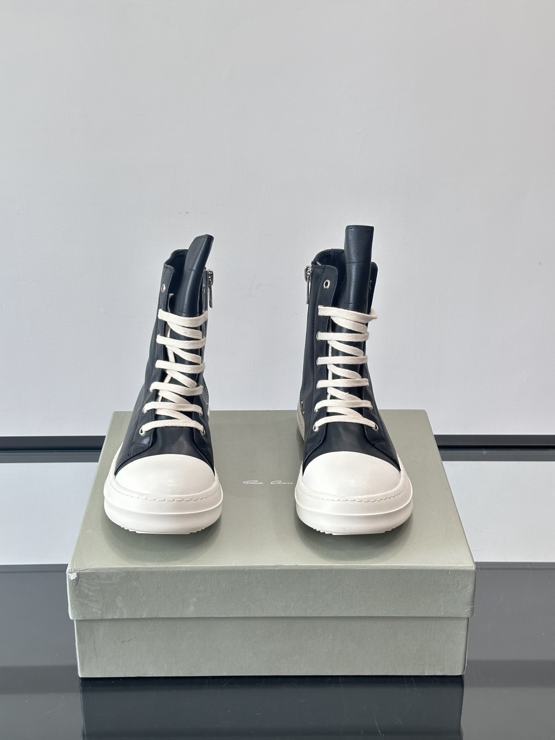Rick Owens High-Top Sneakers: Black Leather Platform Shoes for Men & Women 3 cmp i1761417082901 7595 0 1