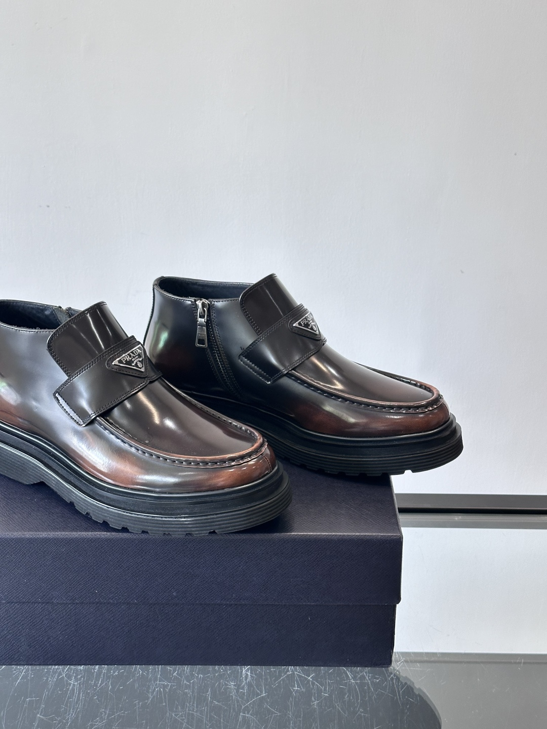 Prada Men's High-Top Boots - Handmade Italian Leather with Rubber Sole 8 cmp i1763196728461 6059 0 6