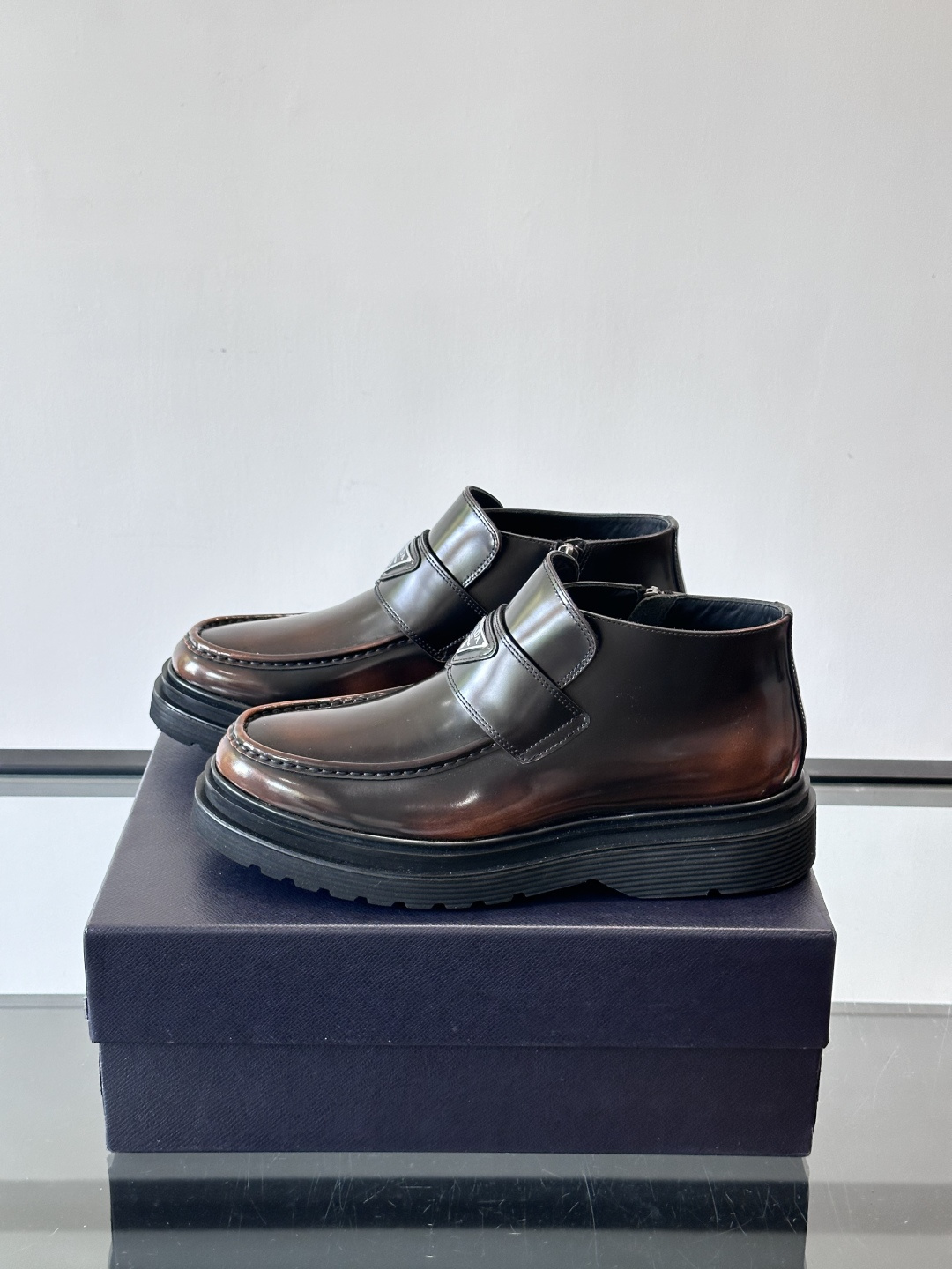 Prada Men's High-Top Boots - Handmade Italian Leather with Rubber Sole 4 cmp i1763196728475 7571 0 2