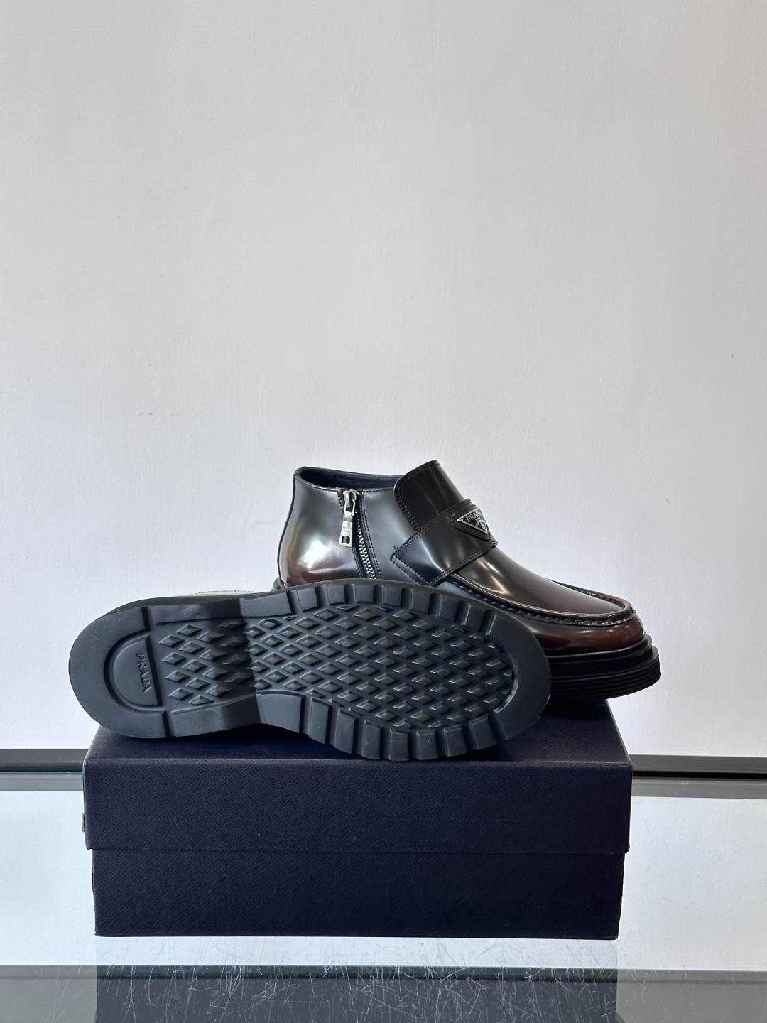 Prada Men's High-Top Boots - Handmade Italian Leather with Rubber Sole 10 cmp i1763196730188 7733 0 8