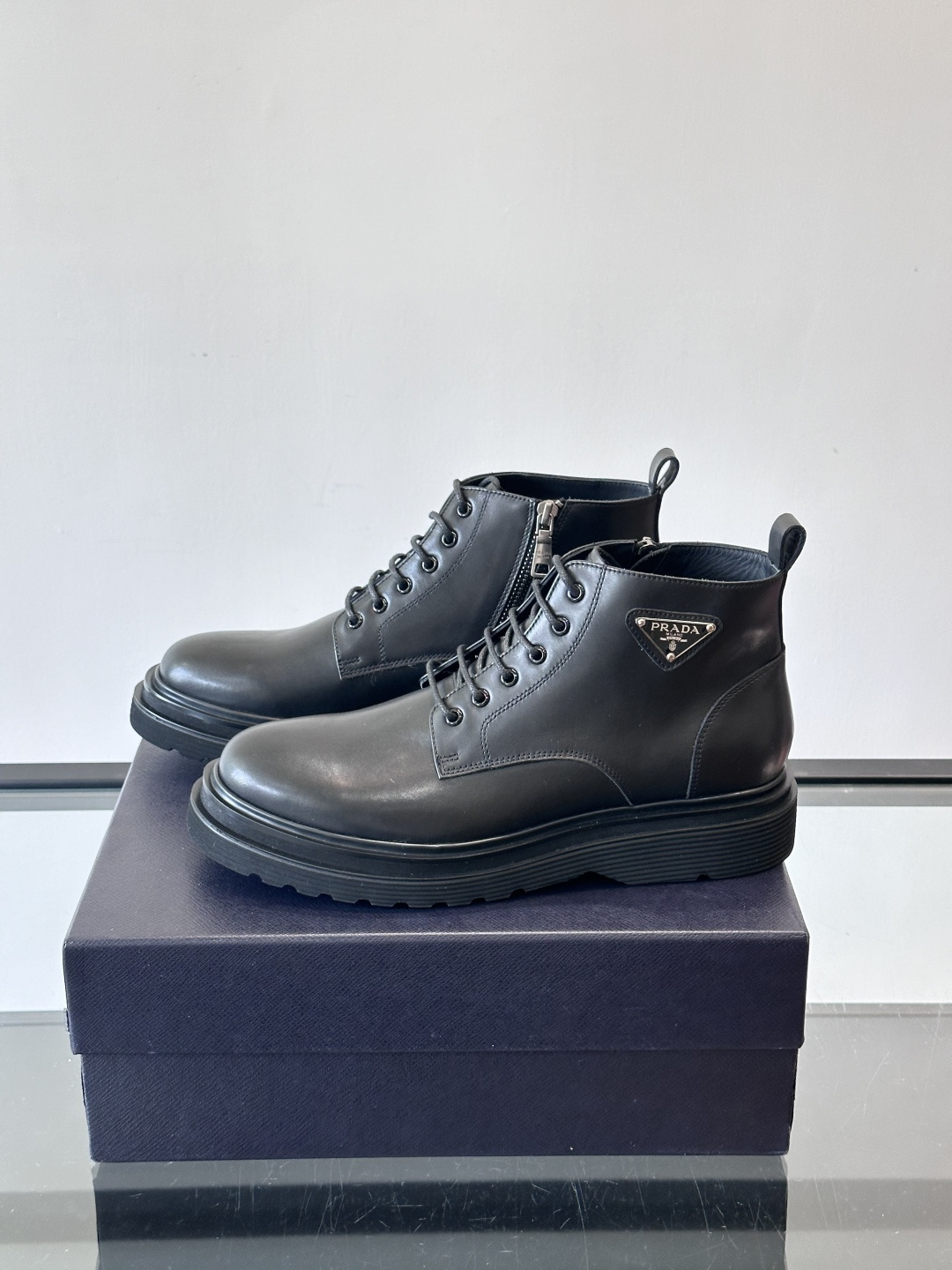 Prada Leather Ankle Boots for Men - Business Casual, Durable Rubber Sole 4 cmp i1763300582738 3052 0 2