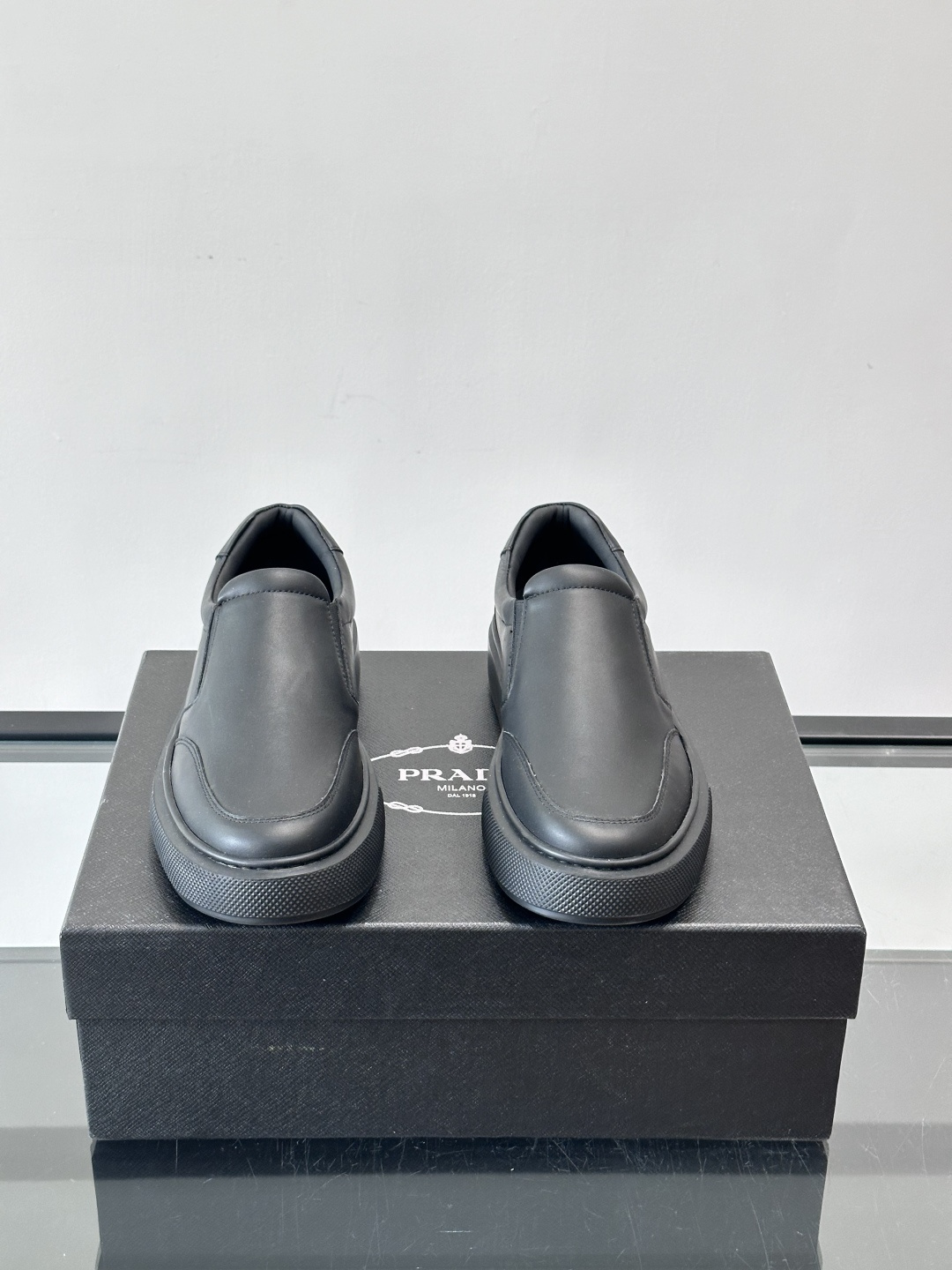 Prada Men's Leather Slip-On Loafers Sneakers - Modern & Comfortable 3 cmp i1763301854614 1627 0 1