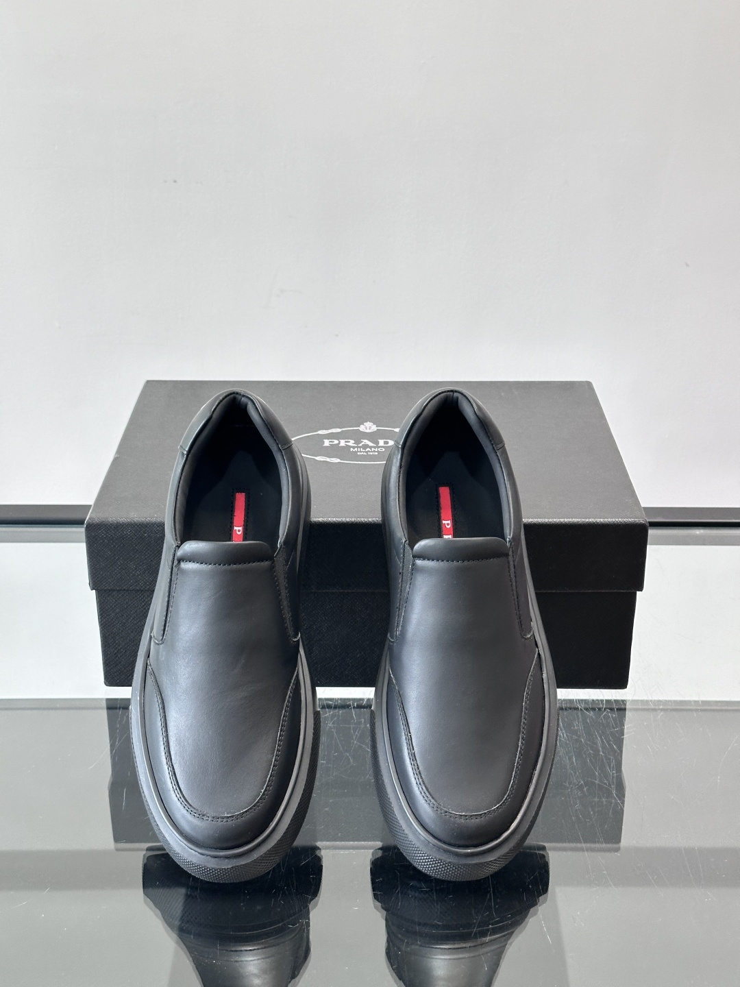 Prada Men's Leather Slip-On Loafers Sneakers - Modern & Comfortable 7 cmp i1763301869461 8739 0 5