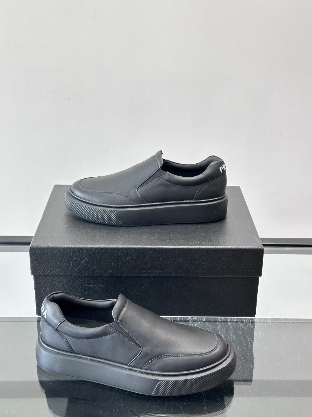 Prada Men's Leather Slip-On Loafers Sneakers - Modern & Comfortable 5 cmp i1763301881618 427 0 3