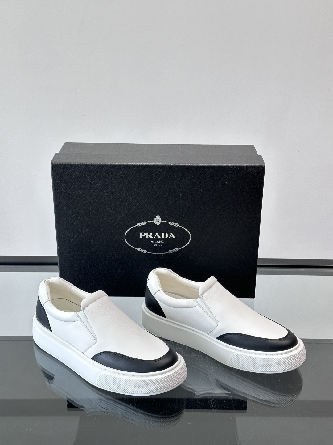 Prada Men's Leather Slip-On Loafers - Modern, Comfortable, and Stylish Sneakers 6 cmp i1763301937026 5411 0 4