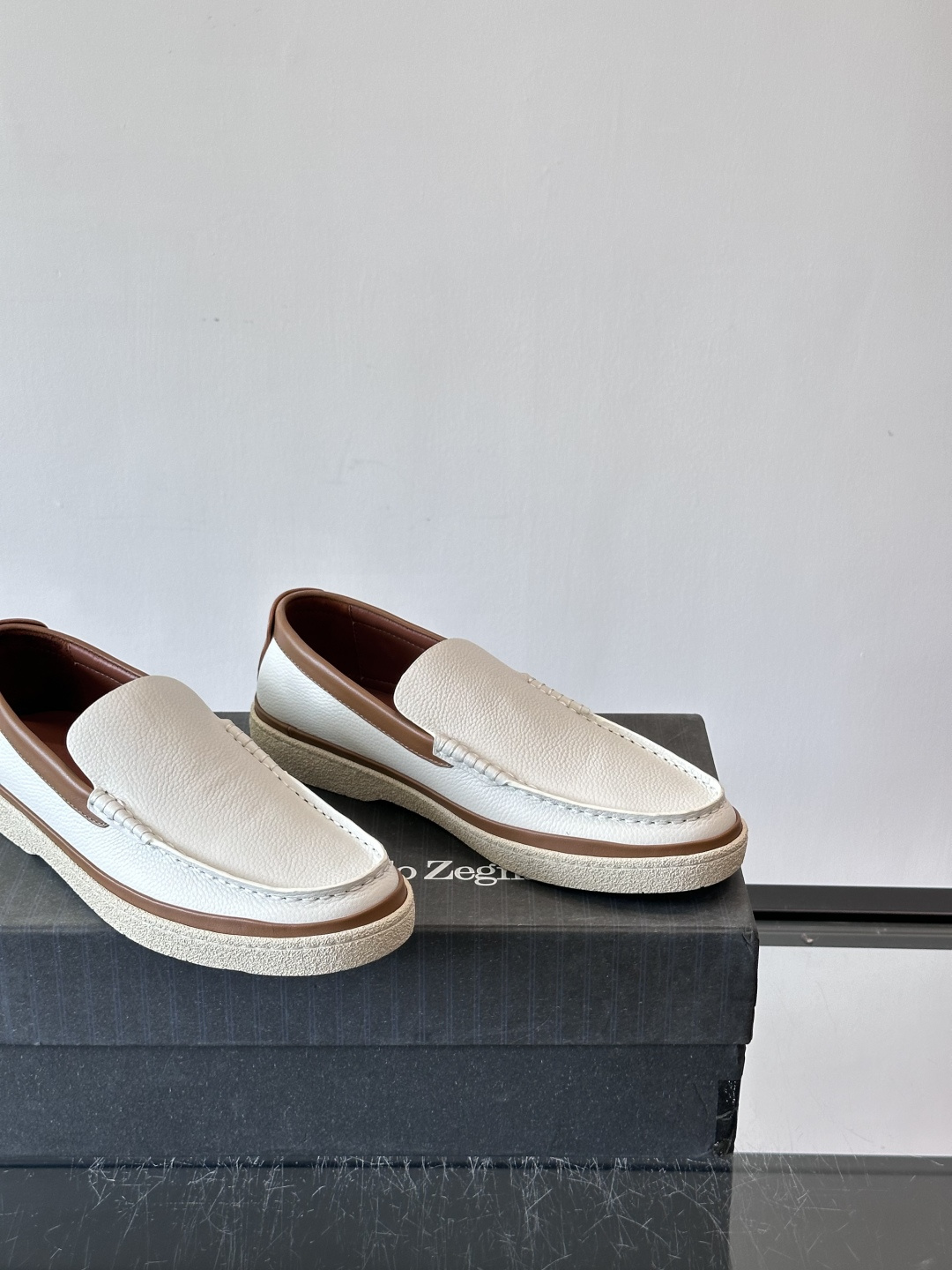 Zegna杰尼亚休闲乐福男鞋 👞！采用小牛皮面 羊皮内里及鞋垫 橡胶大底车线缝合空胶做法 面料柔软舒适又