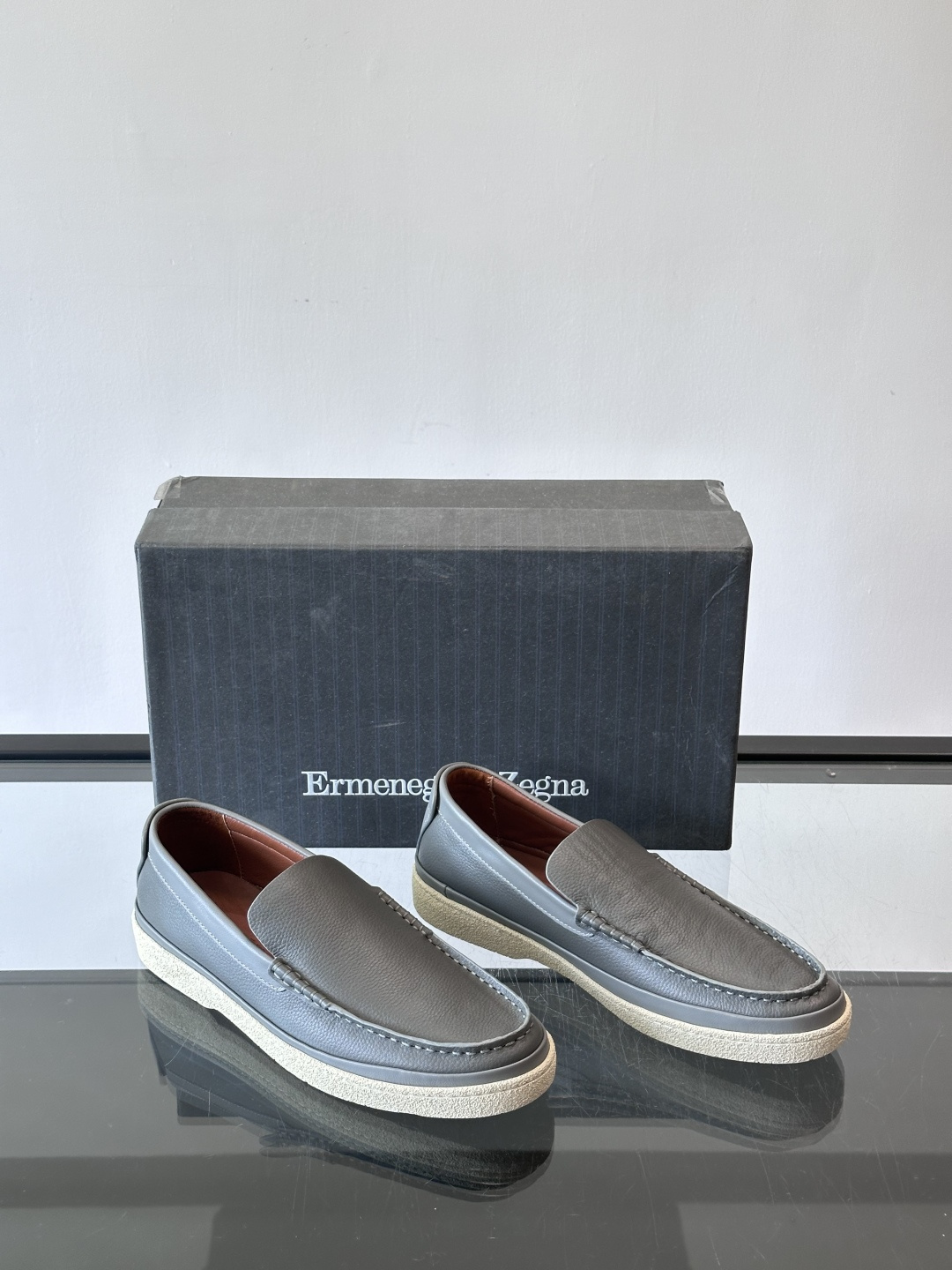 Zegna杰尼亚休闲乐福男鞋 👞！采用小牛皮面 羊皮内里及鞋垫 橡胶大底车线缝合空胶做法 面料柔软舒适又