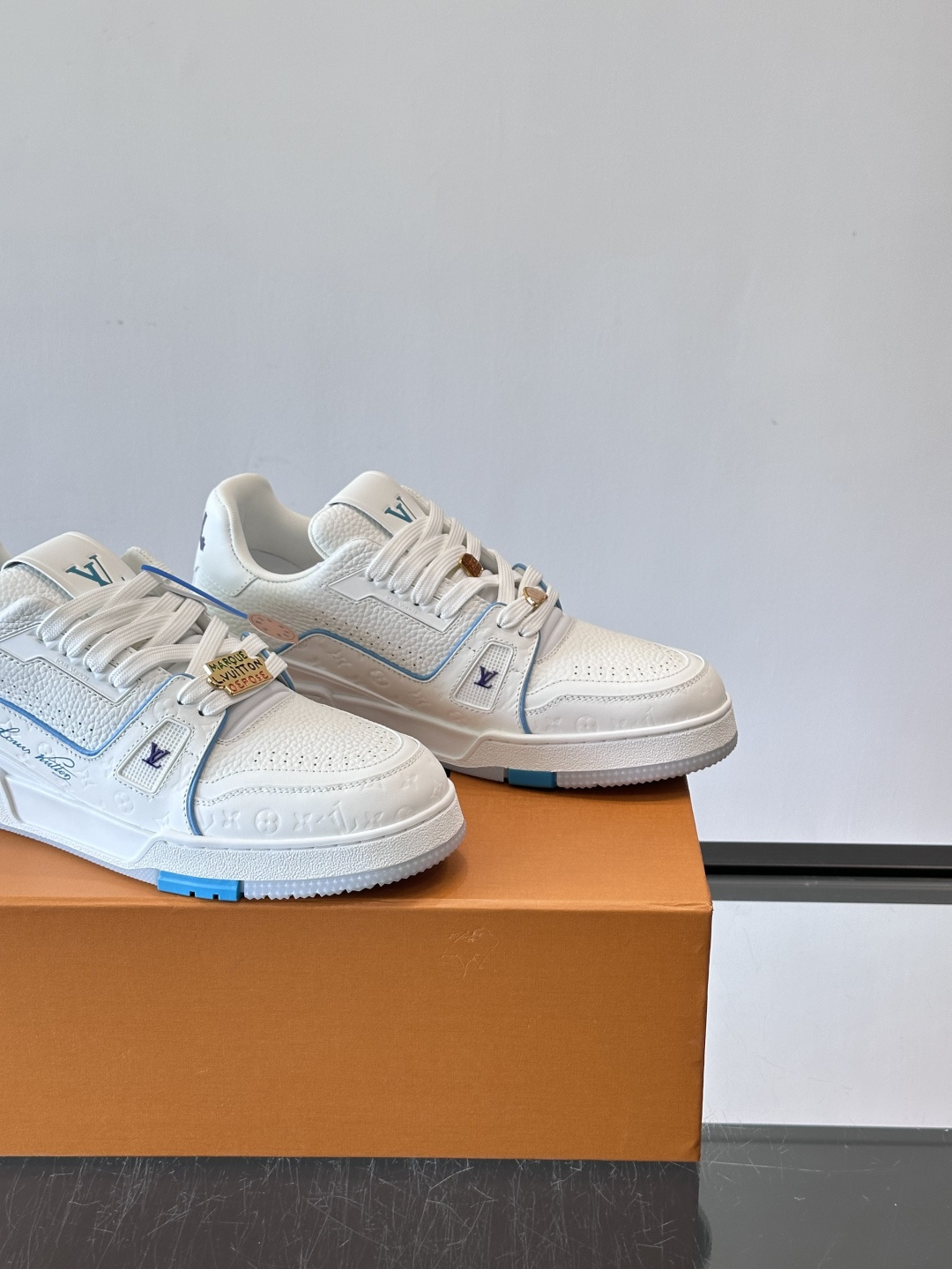 LV邮轮限定🚢这个配色太清爽了！路易威登x Tyler 联名款 驴牌 L家 压花 情侣👫款 休闲 运动鞋