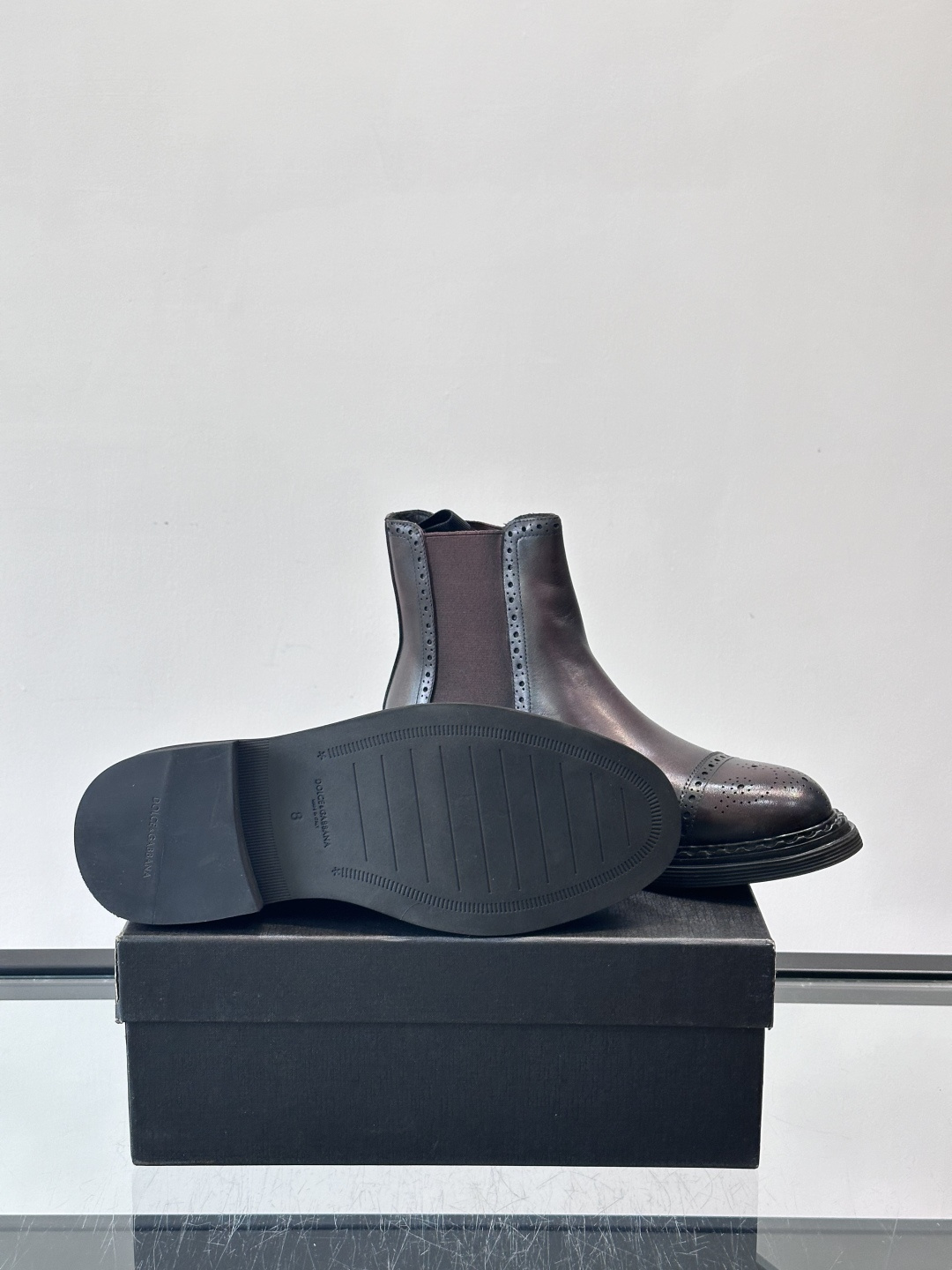 Prad*精品男士靴子超高高品质，秋冬经典圆头男士高帮男靴，原版进口牛皮 内里垫脚 水染牛皮，橡胶大底 