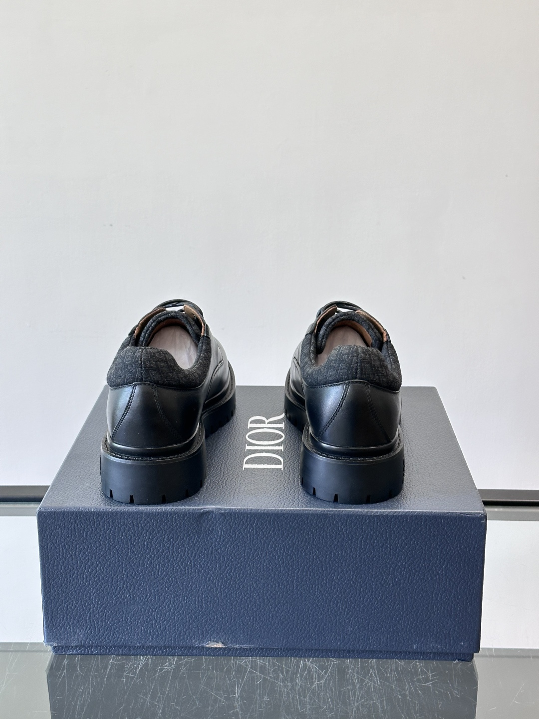 Dior 2026春季ExPlor德比鞋，黑色皮革+Oblique印花拼接，细节满分！厚底橡胶鞋底，防滑