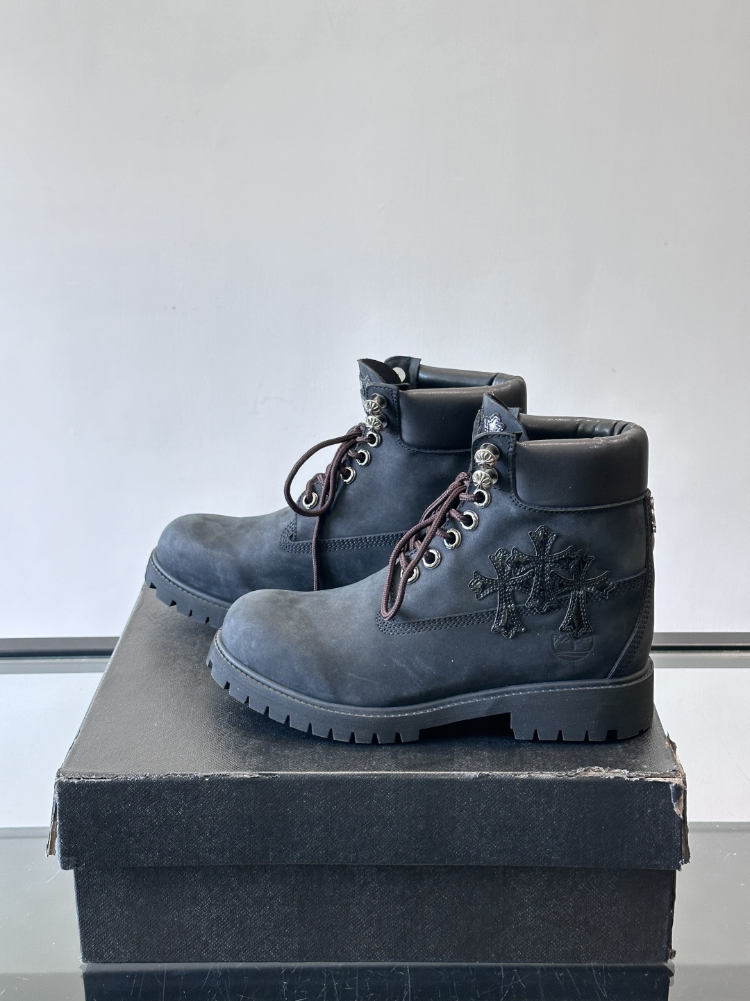 Chrome Hearts x Timberland联名大黄靴，经典10061款，双层牛皮革+黄色车线，