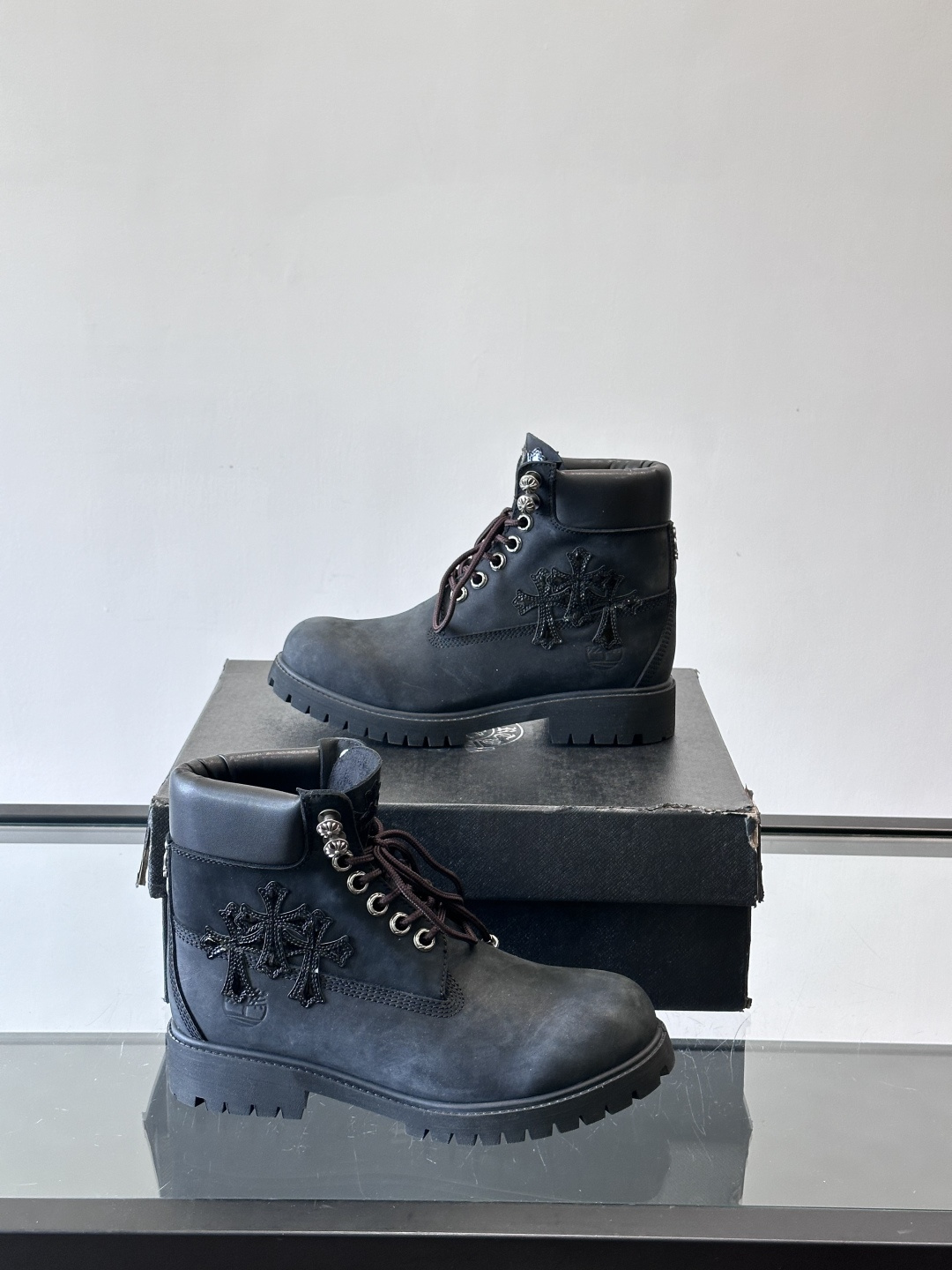 Chrome Hearts x Timberland联名大黄靴，经典10061款，双层牛皮革+黄色车线，